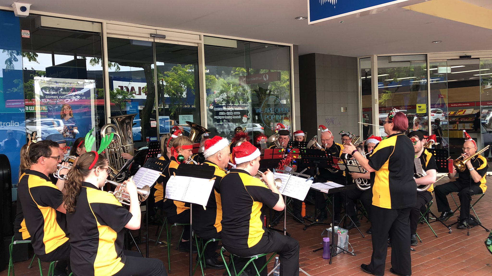 Croydon Brass Band performed Christmas Carols in Main Street, Croydon